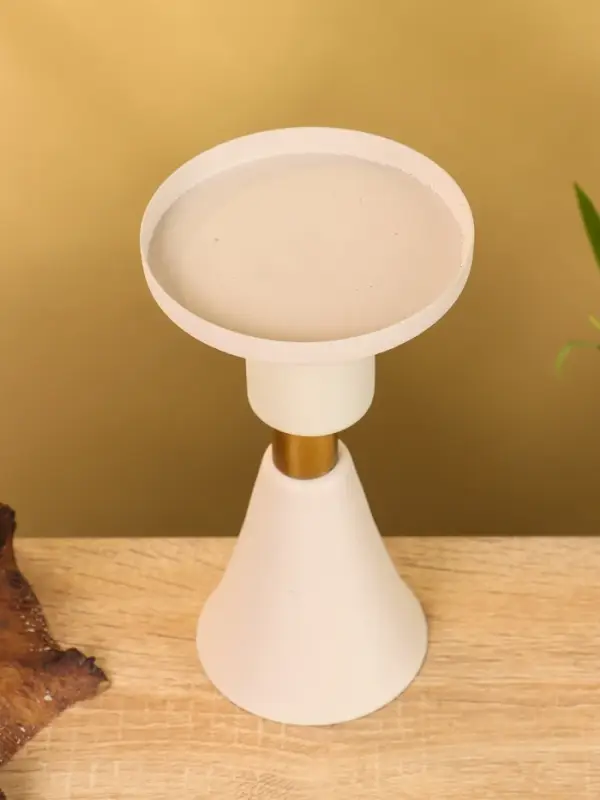 Подсвечник на 1 свечу текстурный "Фисташковый" 10,5х10,5х19,5 см