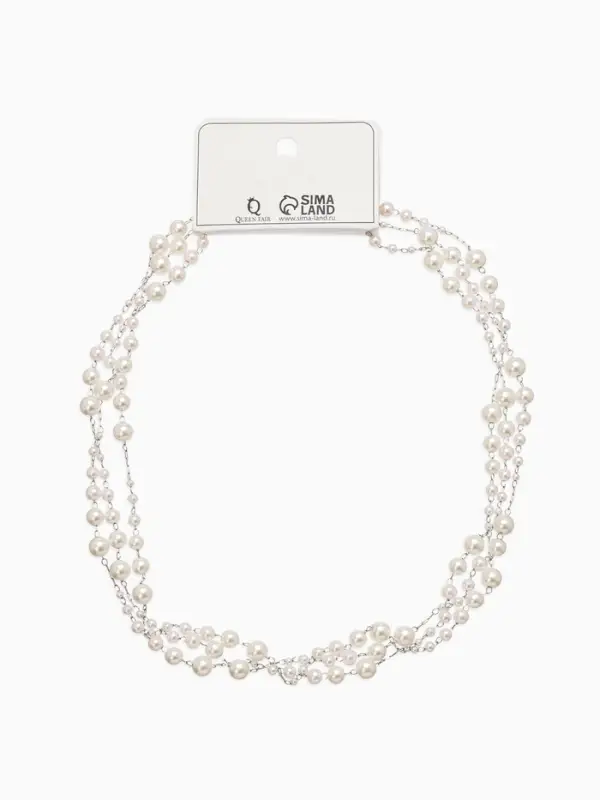 Бусы жемчужные d=3,4,5,6,8,10, цвет белый в серебре