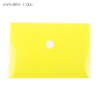 Папка-конверт на кнопке, А7, 180 мкм, Calligrata рифлёная, флуоресцентная, МИКС