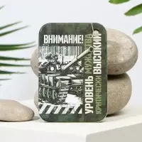 Ароматизатор в автомобиль на 23 Февраля &laquo;Внимание! Уровень мужества&raquo;, аромат: цитрус