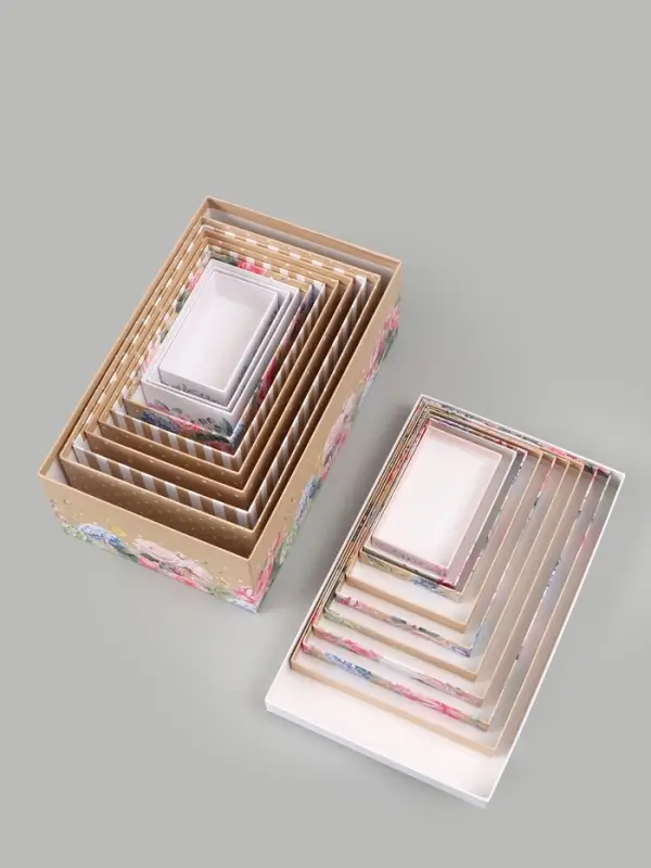 Набор подарочных коробок 10 в 1 &laquo;Нежные цветы&raquo;, 12 &times; 7 &times; 4 - 32.5 &times; 20 &times; 12.5 см