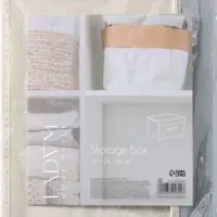 Короб стеллажный для хранения с крышкой LaDо́m &laquo;Франческа&raquo;, 33&times;24&times;18 см, серо-голубой