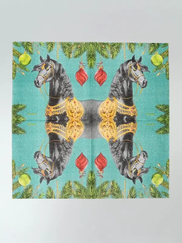 Салфетки бумажные двухслойные &laquo;С Новым Годом. Лошадь&raquo;, 33&times;33 см, набор 20 штук