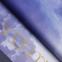 Пленка для цветов матовая, &laquo;Акварель&raquo;, 57&times;57 см, синий