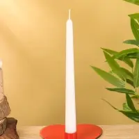 Подсвечник на 1 свечу "Love is..." в форме сердца красный 12,5х12,5х3 см