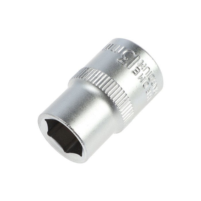 Головка торцевая шестигранная ТУНДРА, под квадрат 1/2", 13 мм, CrV