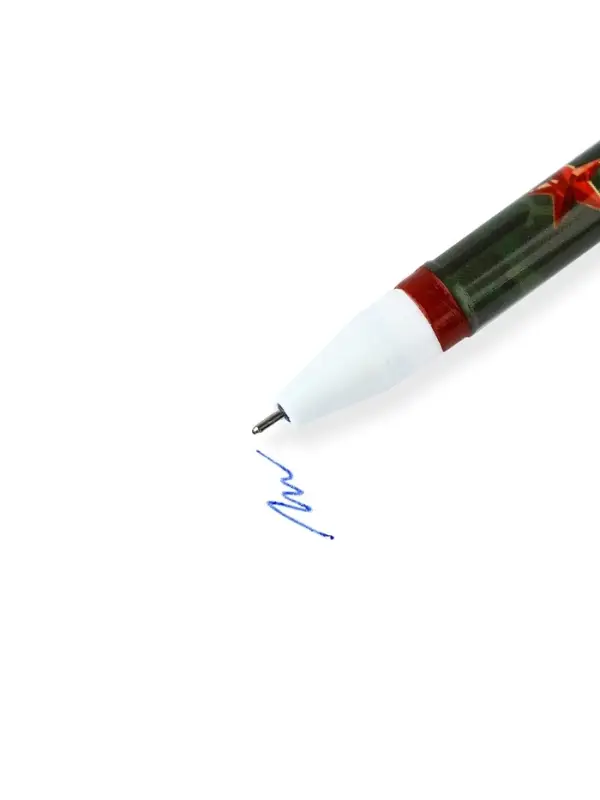 Ручка пластик пиши-стирай с колпачком "Честь и отвага!", синяя паста, гелевая 0,5 мм