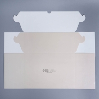 Коробка для капкейков, кондитерская упаковка с окном, 6 ячеек, &laquo;Белые пионы&raquo;, 25 х 17 х 10 см