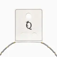 Чокер из бисера &laquo;Хрусталь&raquo;, серый в золоте, 37 см + 5 см доп, цепочка