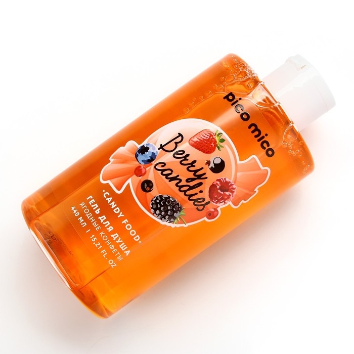 Гель для душа женский, 440 мл, аромат ягодных конфет, PICO MICO