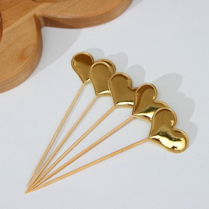 Менажница &laquo;Бесконечная любовь&raquo;, берёза, в подарочной коробке, в подарок набор шпажек