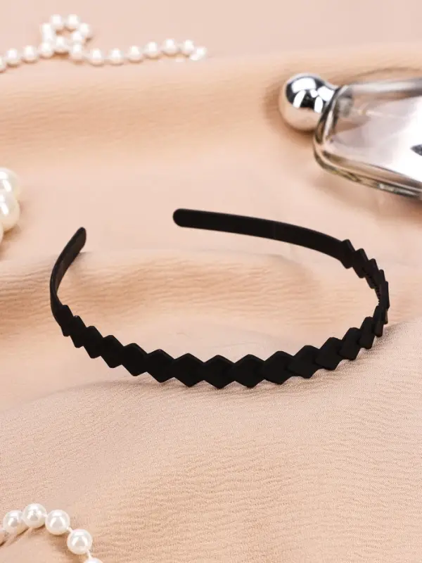 Ободок для волос "Классика галант" геометрия, 0,7 см, чёрный