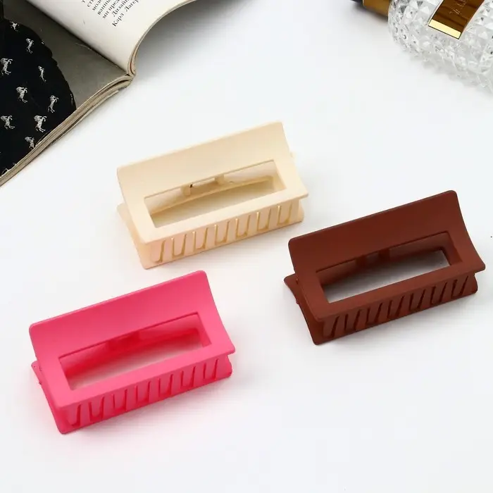 Крабик для волос &laquo;Леона&raquo;, прямой классика матовый, 8.5 см, МИКС