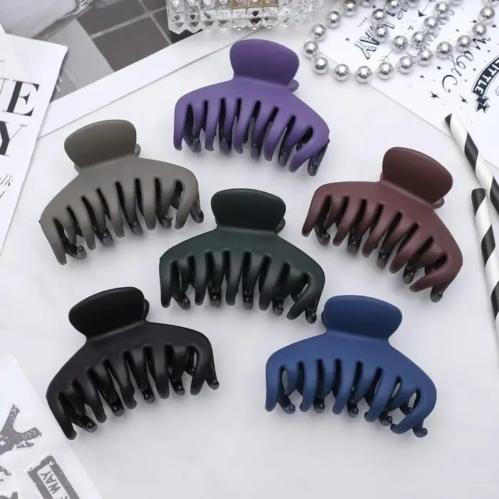 Крабик для волос &laquo;Бархат&raquo;, классика, 6.5 см, МИКС