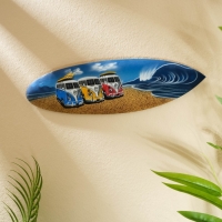 Панно "Доска для сёрфа "Три Сплитти" дерево 40х11 см