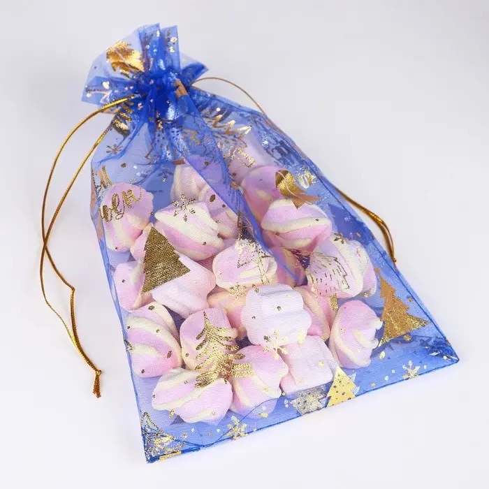 Мешочек подарочный органза &laquo;С новым счастьем&raquo;, 16 х 24 см +/- 1.5 см