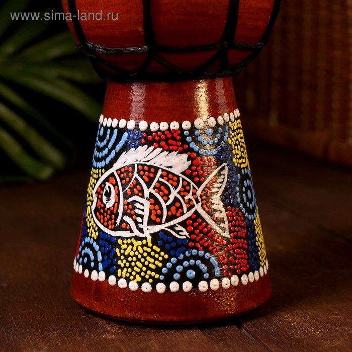 Сувенирный музыкальный инструмент &laquo;Барабан Джембе Узоры&raquo;, 20&times;12&times;12 см, МИКС
