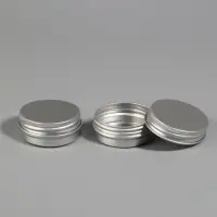 Баночка для хранения, 15 мл, фасовка - 2 шт., серебристая