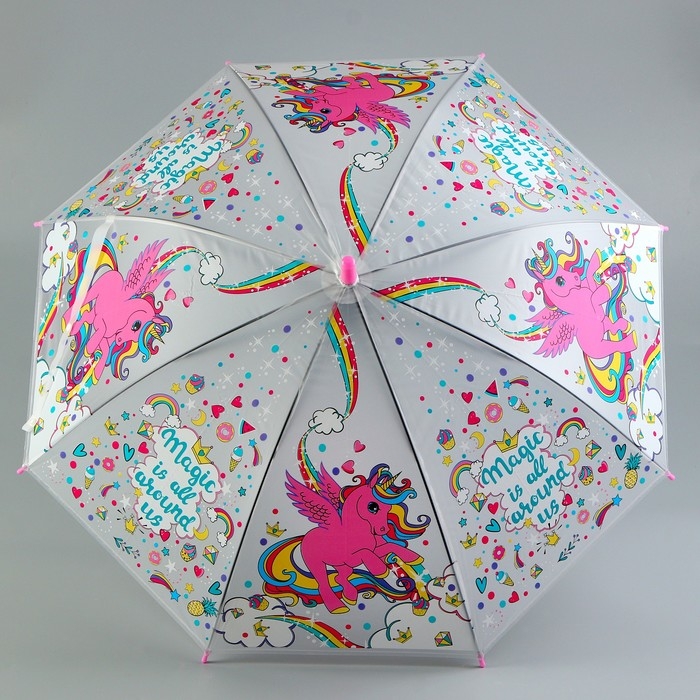 Детский зонт &laquo;Радужный единорог&raquo; 84 &times; 84 &times; 67 см