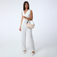 Сумка женская на молнии, цвет бежевый