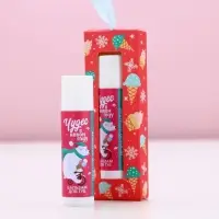 Бальзам для губ ЧИСТОЕ СЧАСТЬЕ в коробке &laquo;Чудес!&raquo;, 10 г, аромат ванильного пломбира, Новый Год