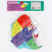 Сортер деревянный &laquo;Дино&raquo; с помпонами и пинцетом, 15 х 21 см