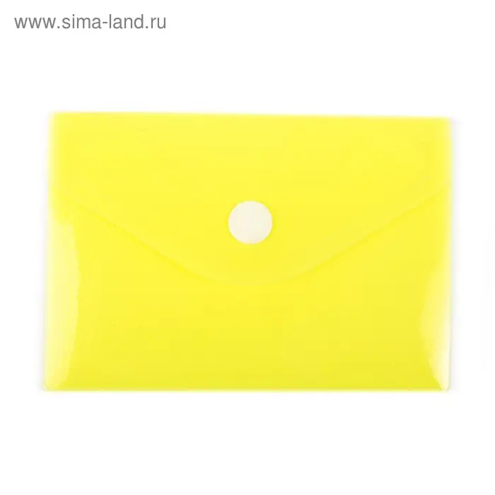 Папка-конверт на кнопке, А7, 180 мкм, Calligrata рифлёная, флуоресцентная, МИКС
