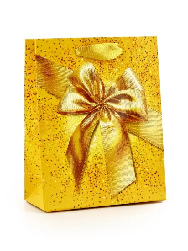 Пакет подарочный, упаковка, &laquo;Бант&raquo;, частичный лак, S 12 х 15 х 5.5 см