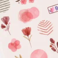 Слайдеры для ногтей &laquo;Цветочки и листочки&raquo;, красные, розовые