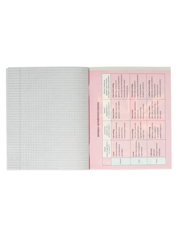 Тетрадь предметная 48 листов в клетку Calligrata &laquo;3D. Английский язык&raquo;, серые листы