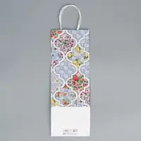 Пакет подарочный под бутылку, упаковка, &laquo;Праздничный&raquo;, белый крафт, 13 х 36 х 10 см