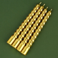 Новогодние свечи витые &laquo;Новый год: С Новым годом!&raquo;, без аромата, набор 4 шт, высота 15 см