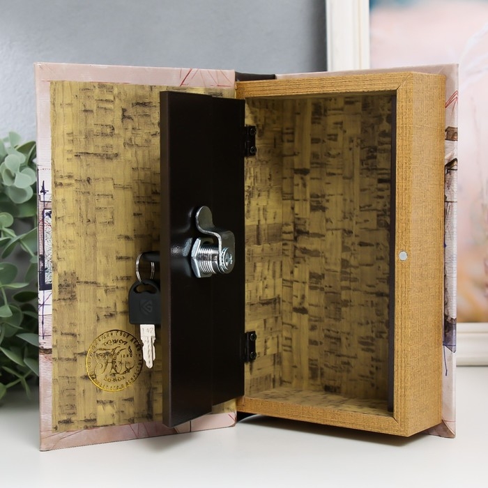 Сейф-книга дерево кожзам "Архитектурные проекты и концепции" 21х13х5 см