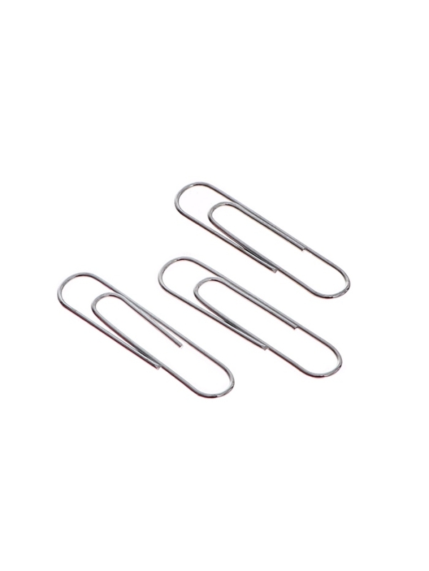 Скрепки 33мм оцинкованные в пластиковой тубе 300 штук