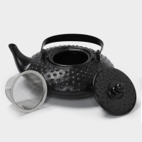 Чайник заварочный с ситом 0,75 л, Magistro Black Swan, черный