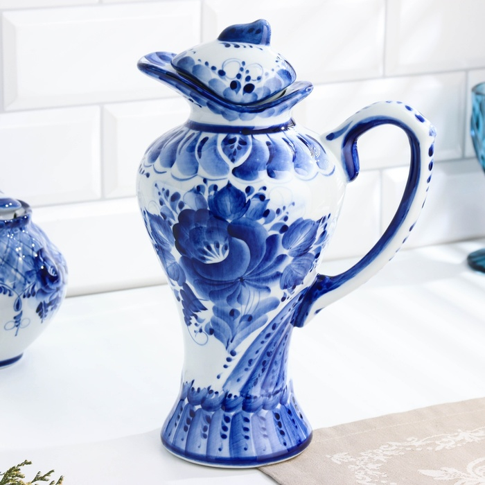Кувшин &laquo;Лето&raquo;, 17,2х17,2х29 см, 1,6 л, гжель