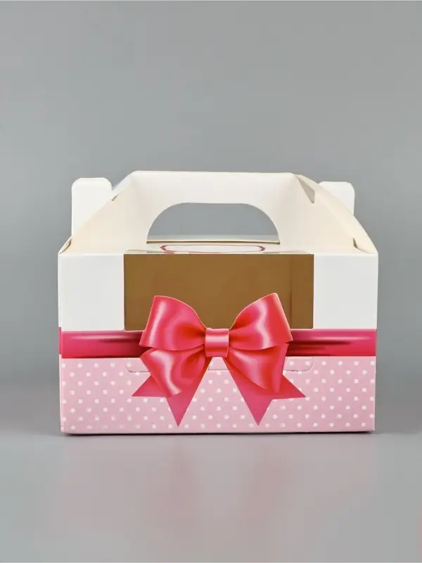 Упаковка для кондитерских изделий, под бенто - торт &laquo;Поздравляю&raquo;, 14&times;14&times;8 см