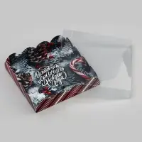 Коробка для печенья, &laquo;Новогодние трости!&raquo;, 15&times;15&times;3 см, Новый год