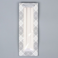 Пакет подарочный под бутылку, упаковка, &laquo;Клетка&raquo;, 36 х 13 х 10 см