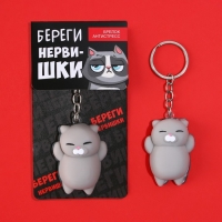 Брелок мялка для ключей &laquo;Береги нервишки&raquo; 5 х 3,8 см