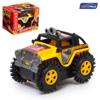 Джип-перевёртыш &laquo;Внедорожник&raquo;, работает от батареек, цвет жёлтый