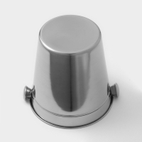 Ведро для льда из нержавеющей стали Доляна, 4,5 л, 20,5&times;20,5 см, цвет хромированный