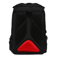 Рюкзак молодёжный 39 х 26 х 19 см, Grizzly, эргономичная спинка, отделение для ноутбука, чёрный/красный