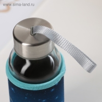 Бутылка для воды стеклянная в чехле &laquo;Звёздное небо&raquo;, 300 мл, h=17 см, цвет МИКС