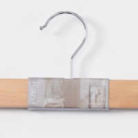 Вешалка для брюк и юбок LaDо́m Bois, с зажимами, деревянная сорт А, 34,5&times;1,2&times;12,5 см, цвет светлое дерево