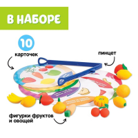 Набор для сортировки &laquo;Вкусная тарелка&raquo;, по методике Монтессори, 20 заданий, 3+