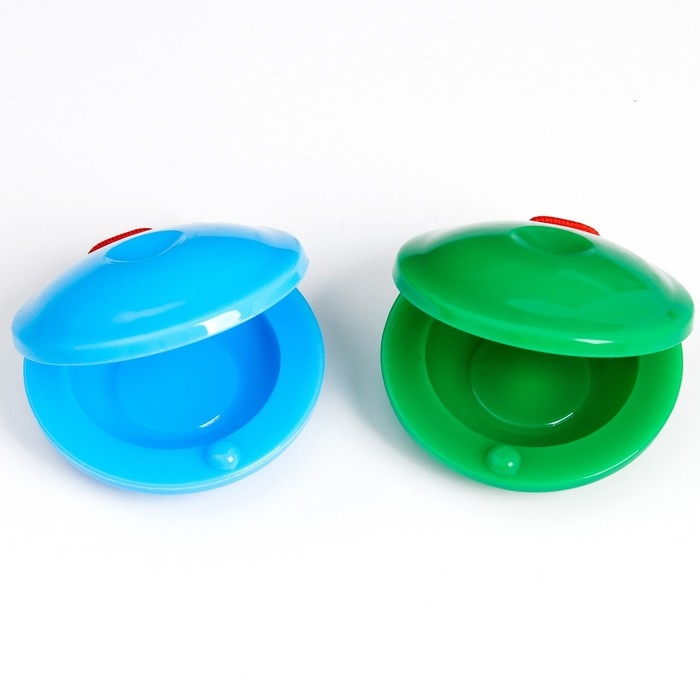 Кастаньеты &laquo;Музыка&raquo;, 2 шт., музыкальный инструмент, цвет МИКС, Крошка Я