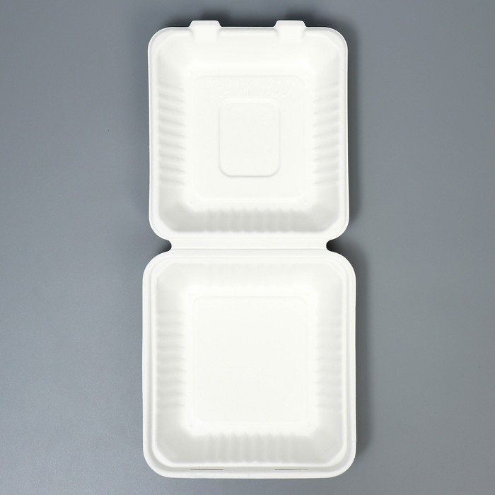 Коробка для бенто-торта с вилкой, кондитерская подарочная упаковка, &laquo;Спасибо&raquo;, 21 х 20 х 7,5 см