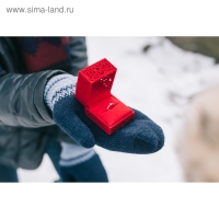 Футляр бархатный под кольцо &laquo;Кружево&raquo;, 6&times;6, цвет красный