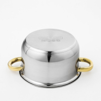 Кастрюля из нержавеющей стали с крышкой Доляна &laquo;Роскошь&raquo;, 2,2 л, d=19 см